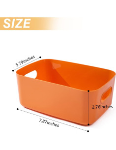 Set de 7 Cestas de Plástico OWill 2.1L Multicolor para Organización 2