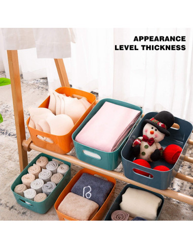 Set de 7 Cestas de Plástico OWill 2.1L Multicolor para Organización