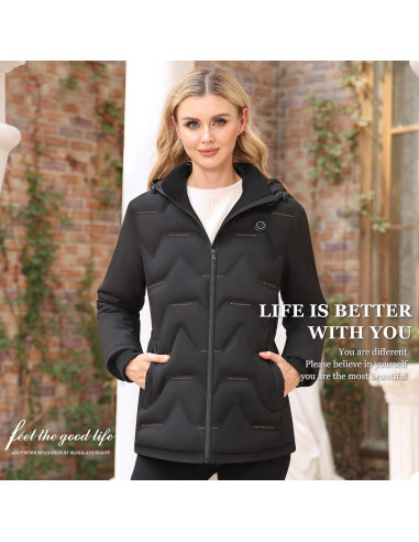 Chaqueta Térmica Sukeer para Mujeres con Batería y Capucha
