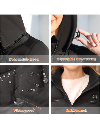 Chaqueta Térmica Sukeer para Mujeres con Batería y Capucha