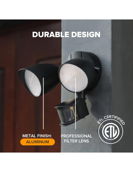Luz de Seguridad LED LUTEC 32W con Sensor Movimiento IP65 Luz de Seguridad LED LUTEC 32W con Sensor Movimiento IP65