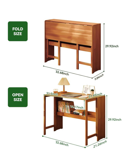 Escritorio Plegable Dezyfurni DJ-Desk-03 de Bambú Marrón Escritorio Plegable Dezyfurni DJ-Desk-03 de Bambú Marrón