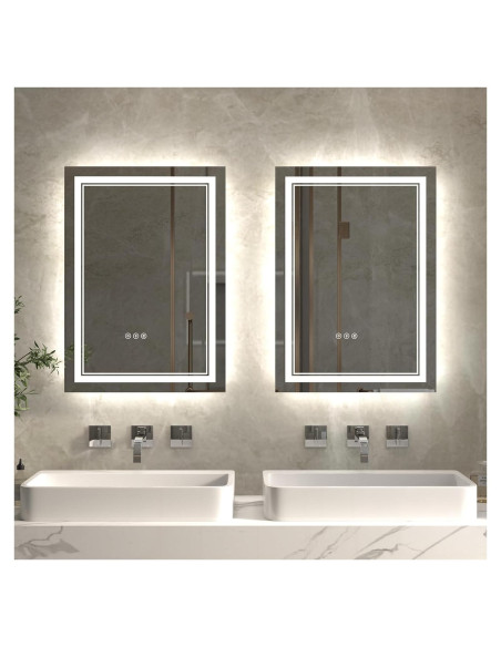 Espejos Iluminados ExBrite 50.8x71.1 cm Dimmables 2-Pack Espejos Iluminados ExBrite 50.8x71.1 cm Dimmables 2-Pack