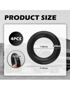 4 Soportes de Escape de Caucho Figpade 5.92cm Duraderos 2