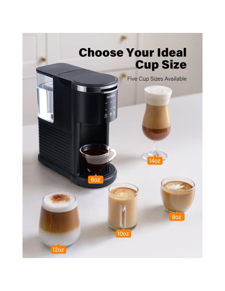 Cafetera 3 en 1 SHARDOR UL-CM9429D, Compatible K-Cup y Molido Cafetera 3 en 1 SHARDOR UL-CM9429D, Compatible K-Cup y Molido