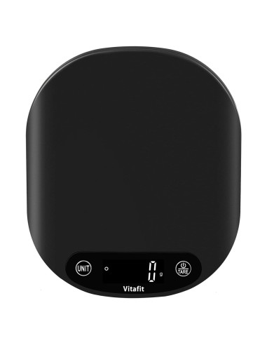Balanza Digital de Cocina Vitafit 15kg Precisión 1g LED Negra