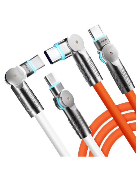 Cable USB C a USB C 3m PINGXIN 240W Carga Rápida Doble Cabeza Cable USB C a USB C 3m PINGXIN 240W Carga Rápida Doble Cabeza