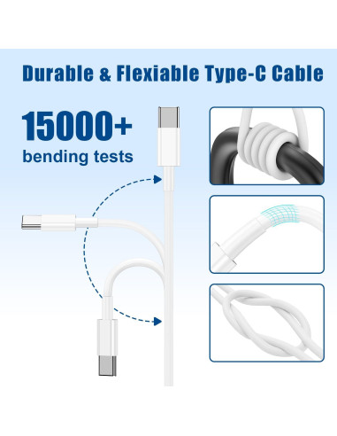 Cable de carga rápida USB C a C 3m Pukerehab 60W