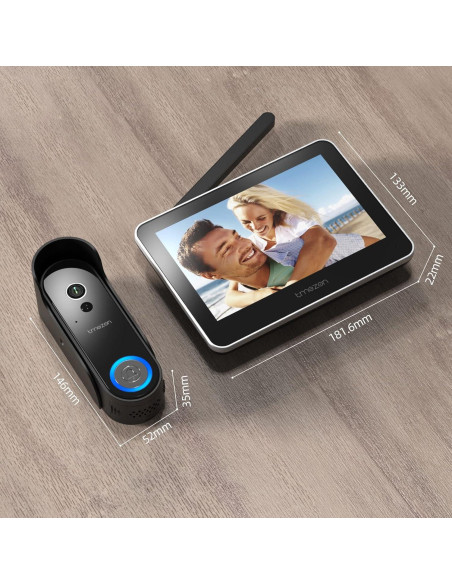 Timbre de Video Inalámbrico TMEZON 1080P con Monitor 7" Timbre de Video Inalámbrico TMEZON 1080P con Monitor 7"