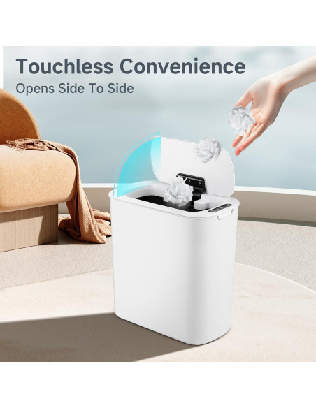 Bote de Basura Automático TIPGO 5 Galones Blanco con Sensor Bote de Basura Automático TIPGO 5 Galones Blanco con Sensor