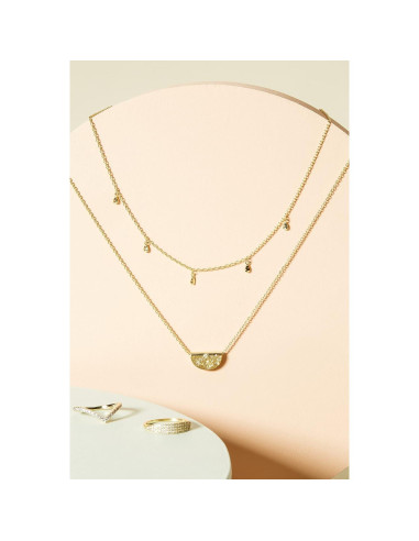 Collar en capas PAVOI oro 14K minimalista para mujeres