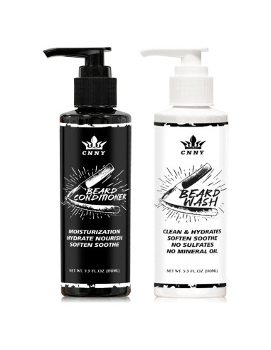 CNNY Set Lavado y Acondicionador de Barba 300g Natural