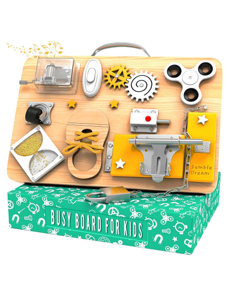 Tablero Ocupado Montessori Jumble Dream para Niños 1-4 Años Tablero Ocupado Montessori Jumble Dream para Niños 1-4 Años