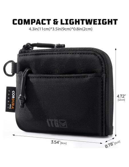Monedero Minimalista 500D CORDURA Negro para Hombres Monedero Minimalista 500D CORDURA Negro para Hombres