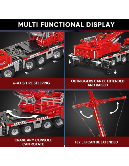 Set de Construcción Grúa Móvil Mould King 17065 4566 Piezas Set de Construcción Grúa Móvil Mould King 17065 4566 Piezas