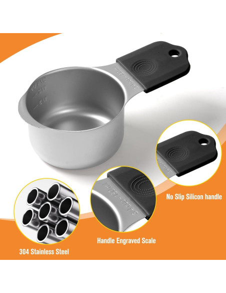 Juego de Tazas y Cucharas Medidoras Magnéticas Yanduxia 16 Piezas Juego de Tazas y Cucharas Medidoras Magnéticas Yanduxia 16 Piezas