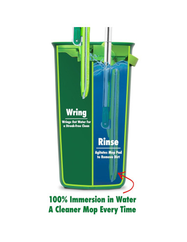 Mopa Libman Rinse 'n Wring con Cubo Doble Cámara y 1 Almohadilla