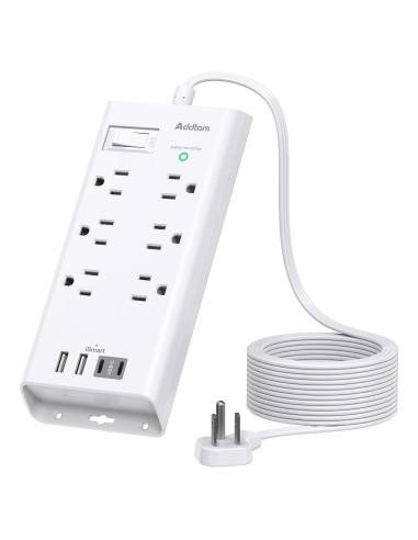 Regleta de Enchufes Addtam 3.05 m con 6 Salidas y 4 USB