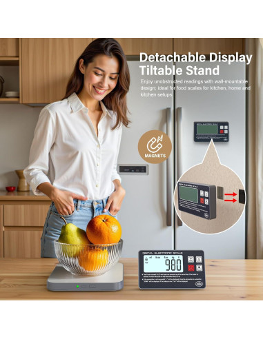 Balanza de Cocina Digital AWLKIM - Pantalla Desmontable 5kg