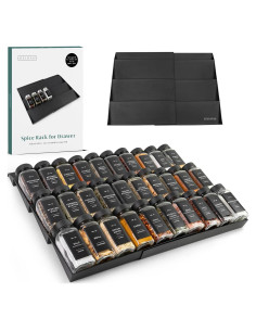 Organizador de Cajón de Especias EDELHAUS Negro Expandible 30-61 cm