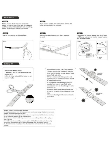 Tira de luz LED Tasodin 5m 300 LEDs 3528 IP65 Blanca