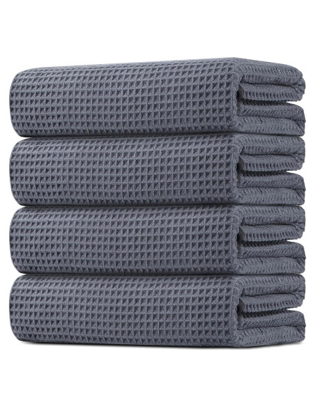Juego de Toallas de Baño HOMEXCEL 4 Piezas Microfibra Gris 68x137 cm Juego de Toallas de Baño HOMEXCEL 4 Piezas Microfibra Gris 68x137 cm
