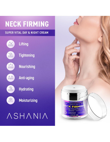 Crema reafirmante para cuello Ashania 50 ml con péptidos