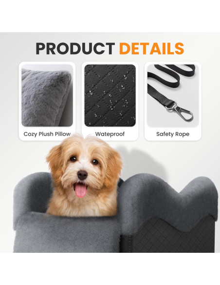Asiento elevador para perro Mavora Max - Negro/Gris oscuro - hasta 5 kg Asiento elevador para perro Mavora Max - Negro/Gris oscuro - hasta 5 kg