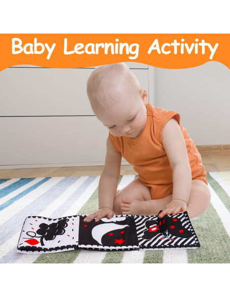 Libro Suave para Bebés Thremhoo 0-6 Meses Alto Contraste Libro Suave para Bebés Thremhoo 0-6 Meses Alto Contraste