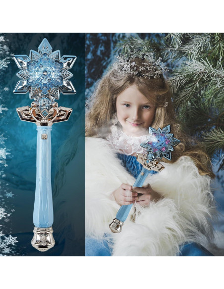 Varita de Copo de Nieve Iluminada Tiempo Efímero 35.6cm Azul Varita de Copo de Nieve Iluminada Tiempo Efímero 35.6cm Azul