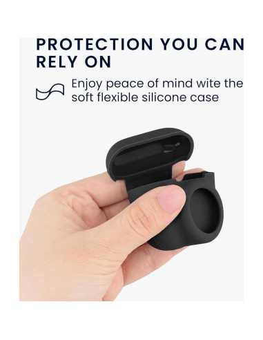 Funda de Silicona kwmobile para Apple Airpods 4 - Negro