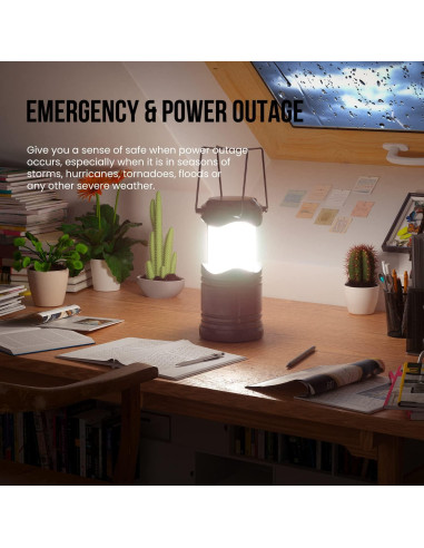 Lámpara de Camping LED Lichamp, 4 Linternas Portátiles