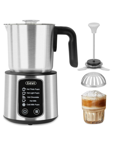 Gevi Máquina de Chocolate Caliente y Espumador 5 en 1 500ml