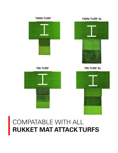 Mat de Golpeo Rukket 60x120 cm con Gráfico de Alineación
