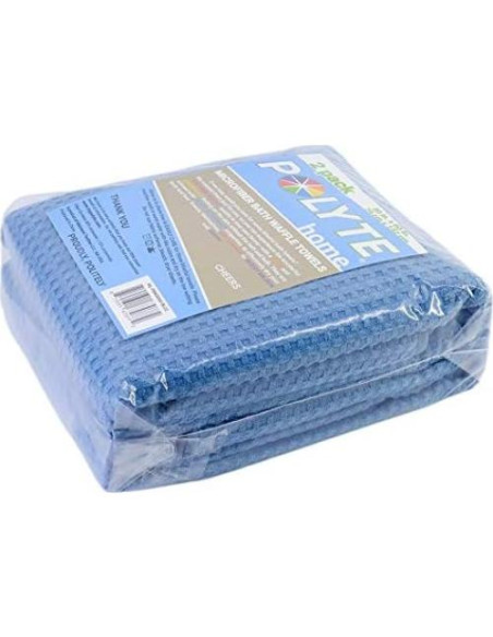 Toallas de Baño de Microfibra POLYTE 76x152 cm Juego de 2 Azul Toallas de Baño de Microfibra POLYTE 76x152 cm Juego de 2 Azul