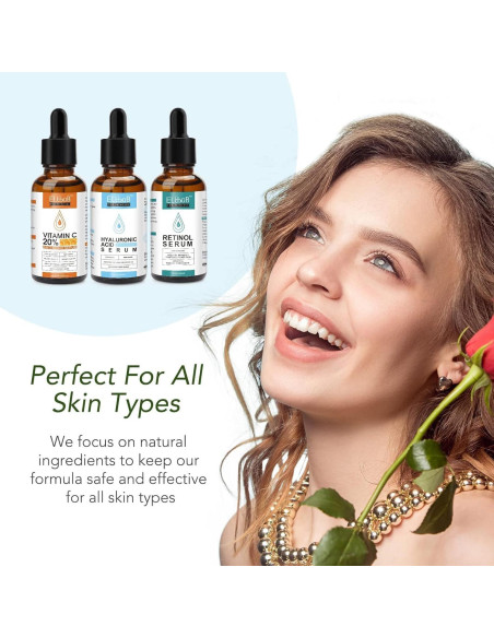 Set de Sueros Faciales ELBBUB - Vitamina C, Retinol y Ácido Hialurónico 30ml Set de Sueros Faciales ELBBUB - Vitamina C, Retinol y Ácido Hialurónico 30ml