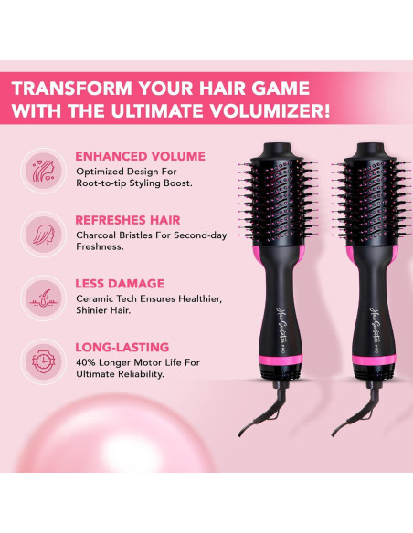 Cepillo Secador 4 en 1 Hair Sensation Pro Rosa Cerámico Cepillo Secador 4 en 1 Hair Sensation Pro Rosa Cerámico