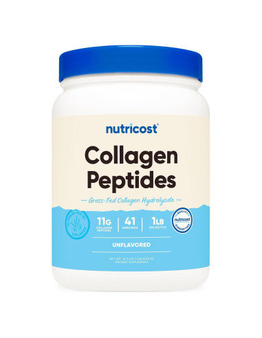 Polvo de Colágeno Hidrolizado Nutricost 454g Sin Sabor