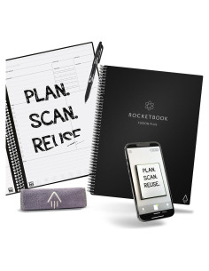 Cuaderno Reutilizable Rocketbook Fusion Plus Carta Negro