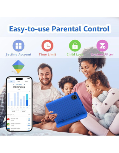 Tablet ApoloSign Kids 10.1" Android 13 con Control Parental