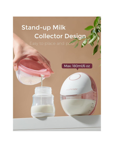 Extractor de Leche Manos Libres Momcozy M6 Rojo Acogedor 2 Unidades