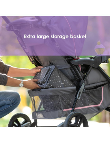 Sistema de Viaje Baby Trend EZ Ride con Asiento EZ-Lift Rosa