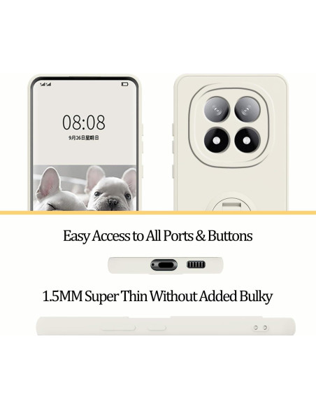 Funda de Silicona para Xiaomi Redmi Note 14 Pro 5G Beige Funda de Silicona para Xiaomi Redmi Note 14 Pro 5G Beige
