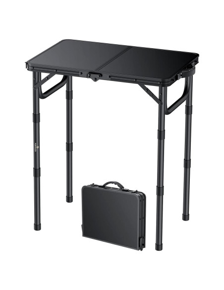 Mesa de Camping Plegable FUNYKICH 3 Alturas Ajustables Negra Mesa de Camping Plegable FUNYKICH 3 Alturas Ajustables Negra