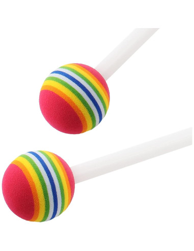 2 Piezas Martillo de Tambor Jiozermi 21 cm Fieltro Antideslizante