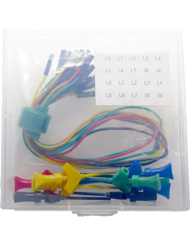 Kit de Clips de Prueba SMD IC Goupchn 10PCS con Cables de Silicona