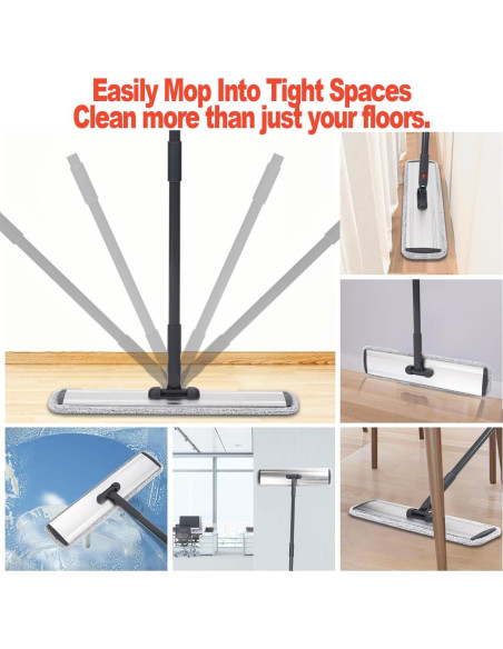 Mop de Microfibra Profesional 18" YOUSHANGJIA con Mango Ajustable Mop de Microfibra Profesional 18" YOUSHANGJIA con Mango Ajustable