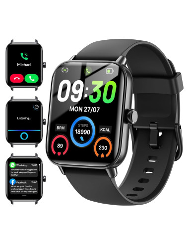 Reloj Inteligente Hingso IDW19 Negro 1.8" Fitness IP68