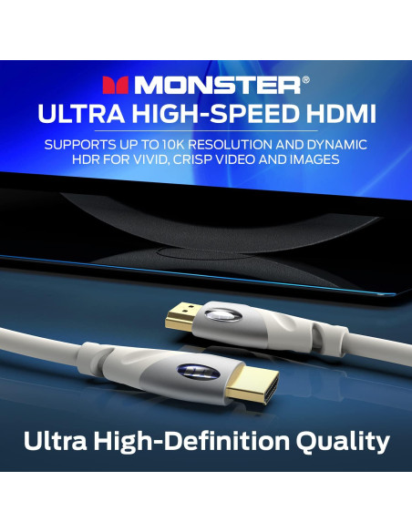 Cable HDMI Monster 4K Ultra HD 1.22 m con Ethernet y V-Grip Cable HDMI Monster 4K Ultra HD 1.22 m con Ethernet y V-Grip