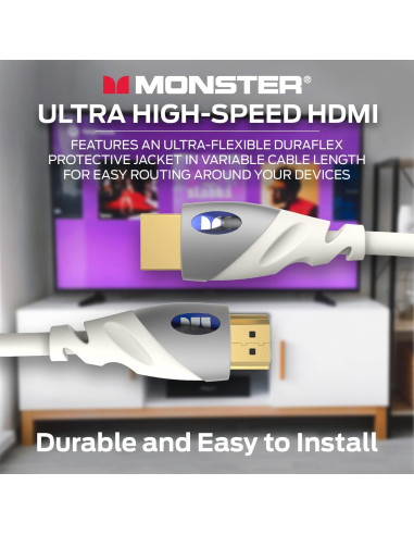Cable HDMI Monster 4K Ultra HD 1.22 m con Ethernet y V-Grip